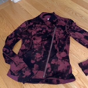 maroon and black patterned lululemon jacket